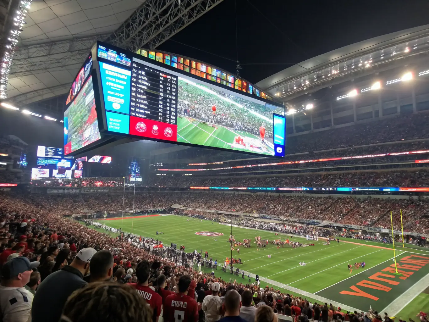 An image depicting a sports event with professional sound and lighting setup by TOP ANIMATION EVENT'S, enhancing the atmosphere for both participants and spectators.